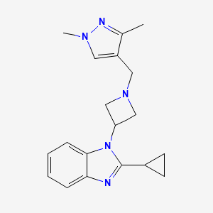 2-Cyclopropyl-1-[1-[(1,3-dimethylpyrazol-4-yl)methyl]azetidin-3-yl]benzimidazole