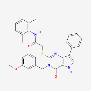 N-(2,6-dimethylphenyl)-2-{[3-(3-methoxybenzyl)-4-oxo-7-phenyl-4,5-dihydro-3H-pyrrolo[3,2-d]pyrimidin-2-yl]sulfanyl}acetamide