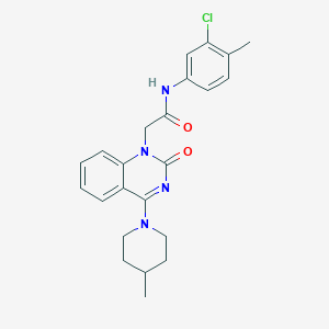 molecular formula C23H25ClN4O2 B2536071 N-(3-chloro-4-methylphenyl)-2-[4-(4-methylpiperidin-1-yl)-2-oxo-1,2-dihydroquinazolin-1-yl]acetamide CAS No. 1251702-61-0