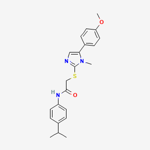 N-(4-isopropylphenyl)-2-((5-(4-methoxyphenyl)-1-methyl-1H-imidazol-2-yl)thio)acetamide