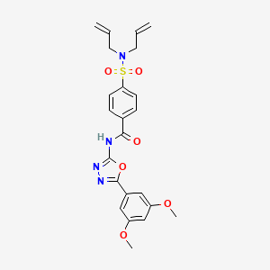 4-(N,N-diallylsulfamoyl)-N-(5-(3,5-dimethoxyphenyl)-1,3,4-oxadiazol-2-yl)benzamide