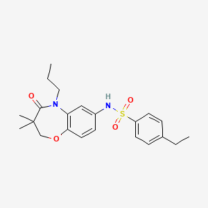 N-(3,3-dimethyl-4-oxo-5-propyl-2,3,4,5-tetrahydrobenzo[b][1,4]oxazepin-7-yl)-4-ethylbenzenesulfonamide