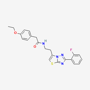 2-(4-ethoxyphenyl)-N-(2-(2-(2-fluorophenyl)thiazolo[3,2-b][1,2,4]triazol-6-yl)ethyl)acetamide