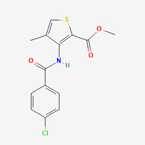 Methyl 3-[(4-chlorobenzoyl)amino]-4-methyl-2-thiophenecarboxylate