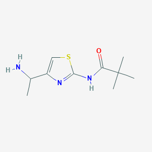 N-[4-(1-aminoethyl)-1,3-thiazol-2-yl]-2,2-dimethylpropanamide