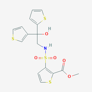methyl 3-(N-(2-hydroxy-2-(thiophen-2-yl)-2-(thiophen-3-yl)ethyl)sulfamoyl)thiophene-2-carboxylate
