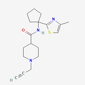 N-[1-(4-methyl-1,3-thiazol-2-yl)cyclopentyl]-1-(prop-2-yn-1-yl)piperidine-4-carboxamide