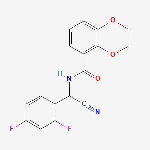 N-[cyano-(2,4-difluorophenyl)methyl]-2,3-dihydro-1,4-benzodioxine-5-carboxamide