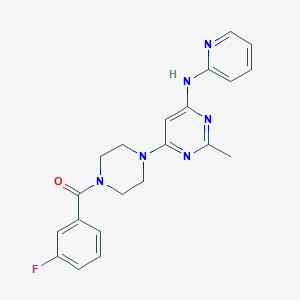 (3-Fluorophenyl)(4-(2-methyl-6-(pyridin-2-ylamino)pyrimidin-4-yl)piperazin-1-yl)methanone