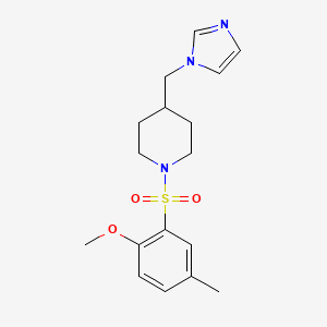 4-((1H-imidazol-1-yl)methyl)-1-((2-methoxy-5-methylphenyl)sulfonyl)piperidine