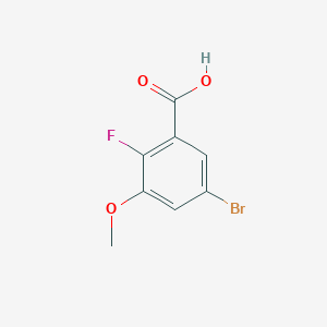 molecular formula C8H6BrFO3 B2536213 5-Bromo-2-fluoro-3-methoxybenzoic acid CAS No. 1782260-95-0