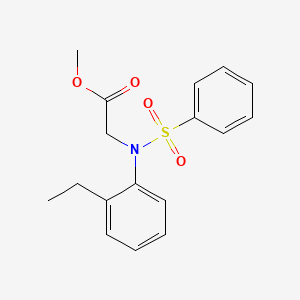 molecular formula C17H19NO4S B2536256 Methyl N-(2-ethylphenyl)-N-(phenylsulfonyl)glycinate CAS No. 333321-33-8