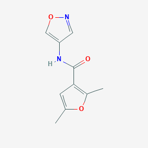 molecular formula C10H10N2O3 B2536285 N-(isoxazol-4-yl)-2,5-dimethylfuran-3-carboxamide CAS No. 1396815-05-6