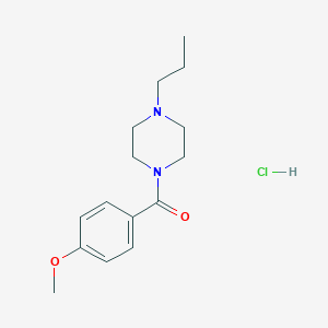 molecular formula C15H23ClN2O2 B025363 1-(p-Anisoyl)-4-propylpiperazine hydrochloride CAS No. 19729-89-6