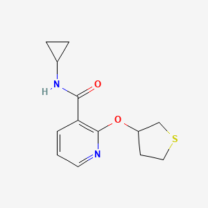 molecular formula C13H16N2O2S B2536339 N-cyclopropyl-2-(thiolan-3-yloxy)pyridine-3-carboxamide CAS No. 2034390-66-2