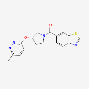 Benzo[d]thiazol-6-yl(3-((6-methylpyridazin-3-yl)oxy)pyrrolidin-1-yl)methanone