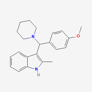 3-[(4-methoxyphenyl)(piperidin-1-yl)methyl]-2-methyl-1H-indole