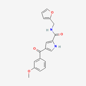 N-(2-furylmethyl)-4-(3-methoxybenzoyl)-1H-pyrrole-2-carboxamide