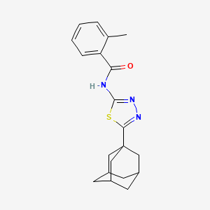 molecular formula C20H23N3OS B2536465 N-[5-(adamantan-1-yl)-1,3,4-thiadiazol-2-yl]-2-methylbenzamide CAS No. 392240-91-4