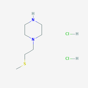 molecular formula C7H18Cl2N2S B2536470 1-[2-(Methylthio)ethyl]piperazine dihydrochloride CAS No. 56764-71-7; 88708-43-4