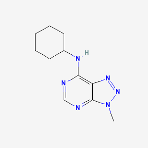molecular formula C11H16N6 B2536471 N-cyclohexyl-3-methyl-3H-[1,2,3]triazolo[4,5-d]pyrimidin-7-amine CAS No. 73300-23-9