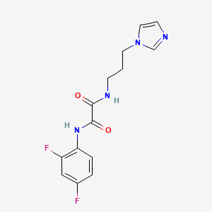 B2536489 N'-(2,4-difluorophenyl)-N-[3-(1H-imidazol-1-yl)propyl]ethanediamide CAS No. 898356-89-3