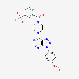 (4-(3-(4-ethoxyphenyl)-3H-[1,2,3]triazolo[4,5-d]pyrimidin-7-yl)piperazin-1-yl)(3-(trifluoromethyl)phenyl)methanone
