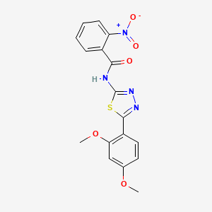 N-[5-(2,4-dimethoxyphenyl)-1,3,4-thiadiazol-2-yl]-2-nitrobenzamide