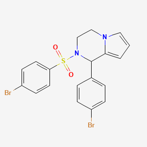 1-(4-Bromophenyl)-2-((4-bromophenyl)sulfonyl)-1,2,3,4-tetrahydropyrrolo[1,2-a]pyrazine