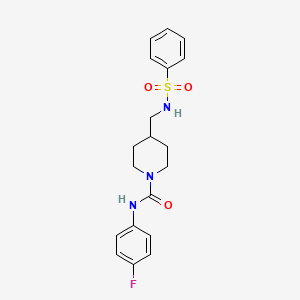 N-(4-fluorophenyl)-4-(phenylsulfonamidomethyl)piperidine-1-carboxamide