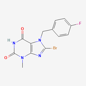 8-bromo-7-(4-fluorobenzyl)-3-methyl-1H-purine-2,6(3H,7H)-dione