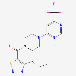 (4-Propyl-1,2,3-thiadiazol-5-yl)(4-(6-(trifluoromethyl)pyrimidin-4-yl)piperazin-1-yl)methanone