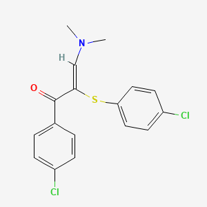 (Z)-1-(4-chlorophenyl)-2-(4-chlorophenyl)sulfanyl-3-(dimethylamino)prop-2-en-1-one