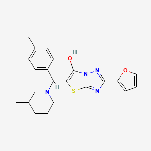 2-(Furan-2-yl)-5-((3-methylpiperidin-1-yl)(p-tolyl)methyl)thiazolo[3,2-b][1,2,4]triazol-6-ol