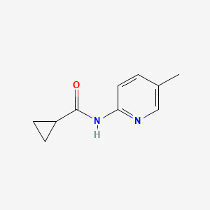 molecular formula C10H12N2O B2536530 N-(5-methylpyridin-2-yl)cyclopropanecarboxamide CAS No. 186253-81-6