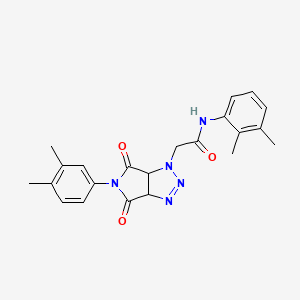 molecular formula C22H23N5O3 B2536555 N-(2,3-dimethylphenyl)-2-[5-(3,4-dimethylphenyl)-4,6-dioxo-1H,3aH,4H,5H,6H,6aH-pyrrolo[3,4-d][1,2,3]triazol-1-yl]acetamide CAS No. 1008089-47-1
