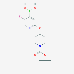 [2-({1-[(Tert-butoxy)carbonyl]piperidin-4-yl}oxy)-5-fluoropyridin-4-yl]boronic acid