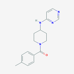 molecular formula C17H20N4O B2536579 (4-Methylphenyl)-[4-(pyrimidin-4-ylamino)piperidin-1-yl]methanone CAS No. 2415565-07-8