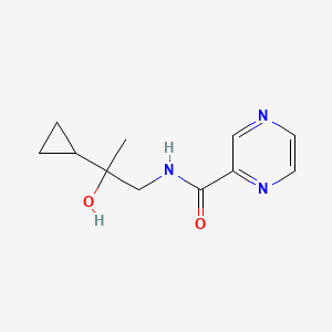 molecular formula C11H15N3O2 B2536583 N-(2-cyclopropyl-2-hydroxypropyl)pyrazine-2-carboxamide CAS No. 1286725-23-2