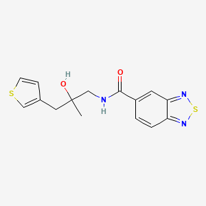 N-[2-hydroxy-2-methyl-3-(thiophen-3-yl)propyl]-2,1,3-benzothiadiazole-5-carboxamide