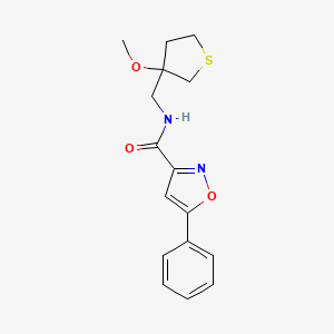 N-((3-methoxytetrahydrothiophen-3-yl)methyl)-5-phenylisoxazole-3-carboxamide