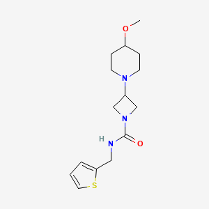 3-(4-methoxypiperidin-1-yl)-N-(thiophen-2-ylmethyl)azetidine-1-carboxamide