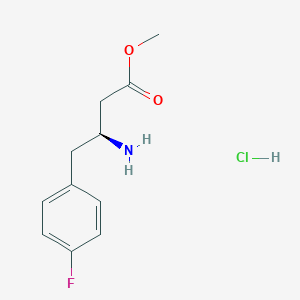 molecular formula C11H15ClFNO2 B2536693 methyl(3S)-3-amino-4-(4-fluorophenyl)butanoatehydrochloride CAS No. 2580114-34-5