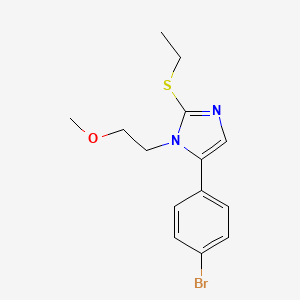 5-(4-bromophenyl)-2-(ethylthio)-1-(2-methoxyethyl)-1H-imidazole