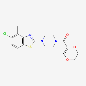 (4-(5-Chloro-4-methylbenzo[d]thiazol-2-yl)piperazin-1-yl)(5,6-dihydro-1,4-dioxin-2-yl)methanone