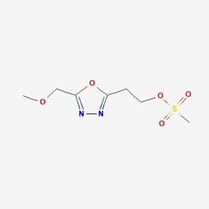 2-[5-(Methoxymethyl)-1,3,4-oxadiazol-2-yl]ethyl methanesulfonate