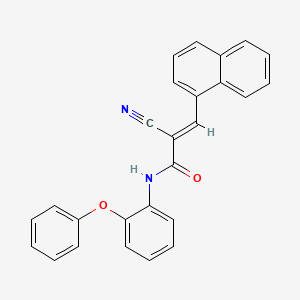 (E)-2-cyano-3-naphthalen-1-yl-N-(2-phenoxyphenyl)prop-2-enamide