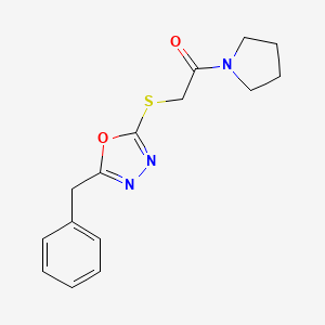 2-Benzyl-5-[(2-oxo-2-pyrrolidin-1-ylethyl)thio]-1,3,4-oxadiazole