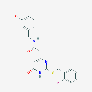 2-(2-((2-fluorobenzyl)thio)-6-oxo-1,6-dihydropyrimidin-4-yl)-N-(3-methoxybenzyl)acetamide