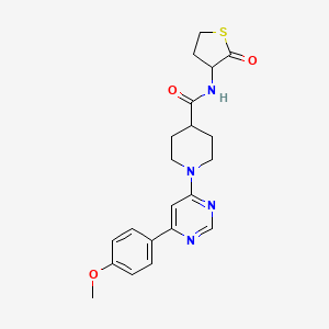 1-(6-(4-methoxyphenyl)pyrimidin-4-yl)-N-(2-oxotetrahydrothiophen-3-yl)piperidine-4-carboxamide